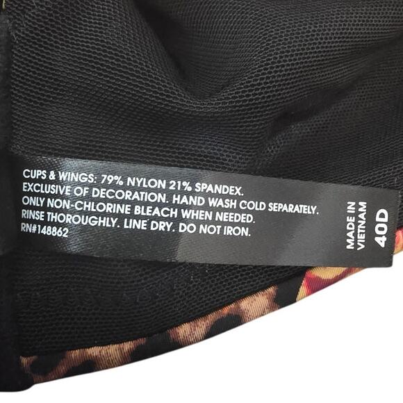 Torrid Wire Free Push-Up Animalistic Floral Women's Bra 40D NWT - Picture 6 of 6